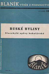 167314. Ruské byliny : starobylé zpěvy bohatýrské