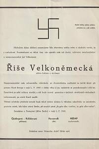 216082. Říše Velkoněmecká záštita kultury a civilisace. (satirické parte)