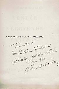 168654. Štorch-Marien, Otakar – Venuše s červenou parukou : mysterium : revue o čtrnácti zastaveních (podpis)