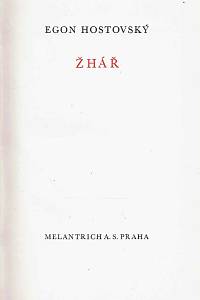 Hostovský, Egon – Žhář