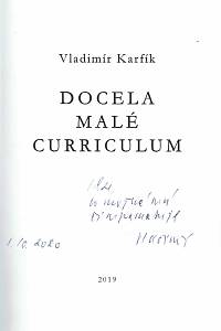 Karfík, Vladimír – Docela malé curriculum (podpis)