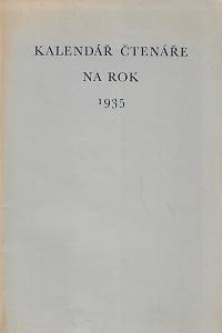 168688. Mašek, Jiří – Kalendář čtenáře na rok 1935 / podle rady Franty Bidla a Jiřího Maška