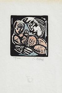 216214. Bobek, Jaroslav – kolorovaný linoryt
