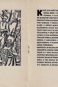 Ktož jsú Boží bojovníci ... / úvodem a redakce František Michálek Bartoš ; zmenšené reprodukce linorytů A. Moravce