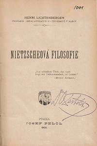 Lichtenberger, Henri – Nietzscheova filosofie