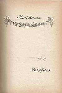 Sezima, Karel [= Kolář, Karel] – Passiflora  (podpis)