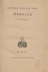 Poe, Edgar Allan – Morella : povídky