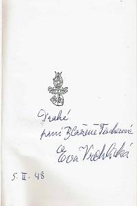 Vrchlická, Eva – U divadla : povídky (podpis)