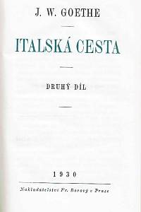 Goethe, Johann Wolfgang von – Italská cesta