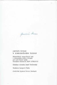 Šlosar, Jaromír – V chráněném území (podpis)
