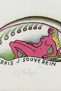 216332. Kašpar, Ladislav Josef – Ex libris J. Souverein