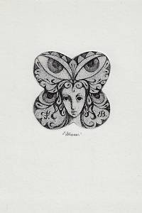 216366. Jiřincová, Ludmila – [Ex libris] F.B.