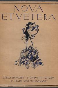 168450. Nova et Vetera. Číslo dvacáté (červenec 1916)