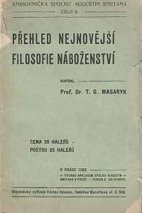 168318. Masaryk, Tomáš Garrigue – Přehled nejnovější filosofie náboženství