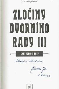 Jindra, Jaromír – Zločiny dvorního rady III. - Smrt porodní báby (podpis)