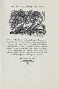 Maupassant, Guy de – Přízraky : deset povídek / Guy de Maupassant ; přeložil Oskar Reindl ; dvanácti dřevoryty vyzdobil Jaroslav Lukavský