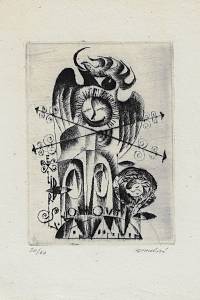 208650. Grmelová, Anna – Ex libris V. Kohout