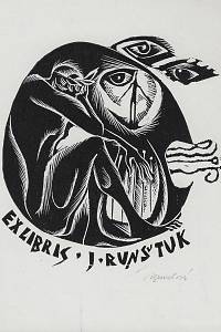 214707. Grmelová, Anna – Ex libris J. Runštuk