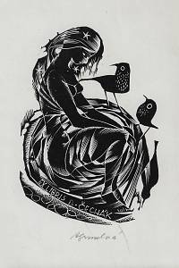 216525. Grmelová, Anna – Ex libris B. Čechák