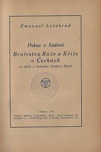 Knihovna Svobodné školy věd hermetických. Svazek XX, XIV, XV a XVI.  Knihovna Sfingy. Ř. II. sv. 25 a 27