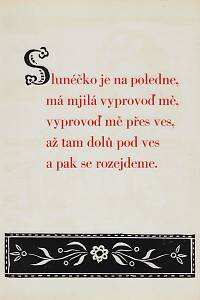 Matoušek, Ota – Doudlebská píseň : 15 dvoulistů dřevořezů a linorytů doprovázených textem doudlebských písní