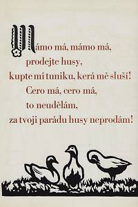 Matoušek, Ota – Doudlebská píseň : 15 dvoulistů dřevořezů a linorytů doprovázených textem doudlebských písní