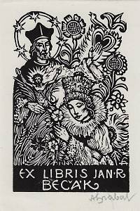 216556. Hrabal, Arnošt – Ex libris Jan R. Bečák