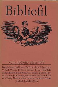 169494. Bibliofil : časopis pro pěknou knihu a její úpravu. XVII. ročník, číslo 1-10 (1940)