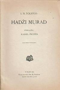 Tolstoj, Lev Nikolajevič – Hadži Murad