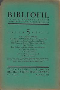 169784. Bibliofil : časopis věnovaný krásným knihám a jiným zajímavostem. Ročník IV., číslo 1-10 (1926)