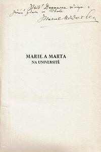 Merlínová, Lída – Marie a Marta na universitě (podpis)