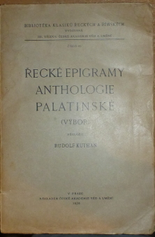 Kuthan, Rudolf – Řecké epigramy anthologie palatinské (Výbor)