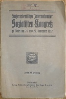 64052. Ausserordentlicher Internationaler Sozialisten-Kongress zi Basel am 24. und 25. November 1912