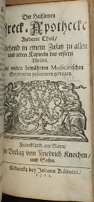 Paulini, Kristian Frantz (Paullini) – Neu-Vermehrte/Heylsame Dreck-Apotheke, Wie nemluch mit Koth und Urin Fast alle/ja auch due schwerkste/gisstifste Kranckheiten/und bezauberte Schäden von Haupt biss zum Füssen/inn- und ausserlich/glücklich curiret worden:..