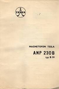 86277. Magnetofon Tesla ANP 230B, typ B 58