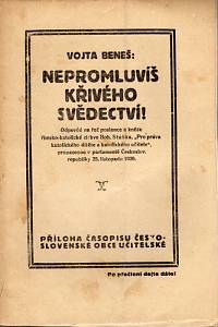 86355. Beneš, Vojta – Nepromluvíš křivého svědectví!