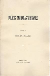 95169. Palacký, Jan – Filices Madagascarienses.
