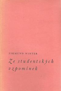 95732. Winter, Zikmund – Ze studentských vzpomínek