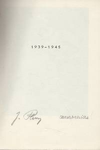 Plass, Jaroslav – 1939-1945, Hrst veršů Jaroslava Plasse (podpis)