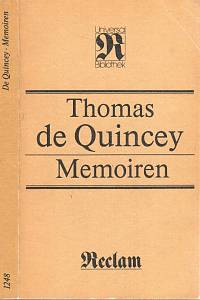 98089. De Quincey, Thomas – Memoiren