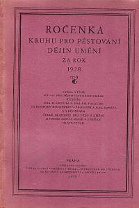 3975. Ročenka Kruhu pro pěstování dějin umění za rok 1928