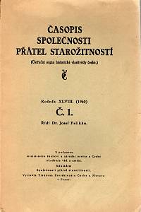 104249. Časopis Společnosti přátel starožitností, Ročník XLVIII. (1940), č. 1